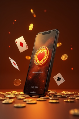 Smartfon z aplikacją kasynową